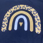 SheIn womens black animal print heart crewneck pullover size XL Photo 1