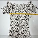 Caslon Long Sleeve Shirt Women’s Size XS Ivory Black Animal Cheetah Print New Photo 3