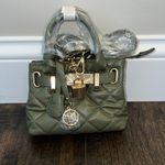 Badgley Mischka NWT Mini Diamond Quilted Tote with Front Lock - Stone Photo 1