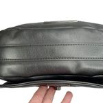 Steve Madden Gray Woven Faux Leather Crossbody Saddle Bag Purse Photo 6