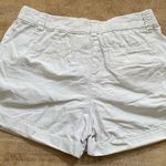 J.Crew Women’s Sz 4 White Linen Blend Twill Cuffed Shorts Photo 2