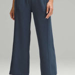 Lululemon  Ribbed Softstreme Mid-Rise Wide-Leg Cropped Pant 25" True Navy Photo 0