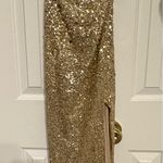 La Femme Gown Sequin Strapless Photo 4