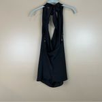 Dress Forum Los Angeles California Black Slinky Halter Blouse Small New Photo 2