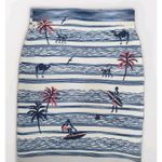 BCBG Maxazria Womens Stretch Bandage Pencil Bodycon Skirt‎ M Surfer Palm Mini Photo 3