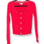 Aeropostale Y2K Red Scoop Neck Knit Cardigan With Pockets Photo 2