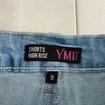 Ymi NWOT  women’s light wash cuffed hem denim stretch high‎ rise jean shorts 9 Photo 4