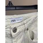 ZARA  Pants Size 2 Long Frayed Bottom Buttery Cream Photo 1