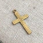 Vintage Gold Tone Cross Pendant Photo 0