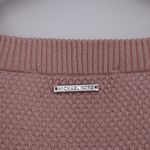 Michael Kors Pink Cold Shoulder Sweater Metallic Knit Pullover Size S Photo 6