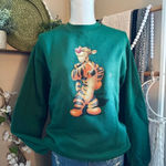 Disney Vintage New with Tags  Winnie the Pooh Tigger Green Crewneck Sweatshirt Photo 0
