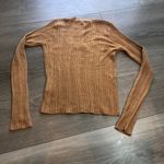 Forever 21 Ribbed Brown Round Neck Long Sleeve Shirt Womens Size Medium Photo 8