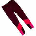 Joy Lab Maroon Red Pink Colorblock Pull On Athletic Athleisure Workout Leggings Photo 3
