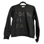 Everlane  French Terry 100% Human Spellout Sweatshirt Crewneck Unisex Black S New Photo 0