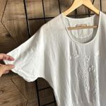 NWT Womens Midi Dress Sz Small White Gauze Embroidered Cottage Photo 2