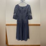 JJ's House NWT JJ’s House Dusty Blue Sequin Lace Chiffon Maxi Dress Size 8 Photo 2