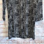 Neuw shift Womens Medium 10 Black White Tunic Cropped Sleeves dress Keyhole Photo 2