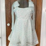 NWT Mable Goldie Blue Dot Tie Bow Mini Fit & Flare Dress Photo 7