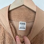 PINK - Victoria's Secret Victoria’s secret PINK brown teddy button snap jacket size large light weight Photo 6