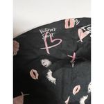 AOL) Victoria Secret Logo Pj Top XS Button Pajama Size XS Black Cotton Nice Photo 6