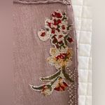 Sundance Women’s Flowers Embroidered Cuffed Pants Mauve Pink Joggers size XL Photo 5