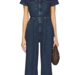 Good American - NWT Fit For Success Pleated Wide Leg Denim Jumpsuit Sz S Photo 0