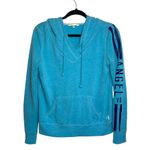 Victoria's Secret Victoria’s Secret Angel Teal Logo Sleeve Hooded Sweatshirt Photo 0