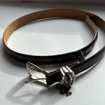 Brighton Belt Brown Leather Medium 3 Dangle Charms Heart Horseshoe Cross B10078 Photo 0