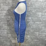 Club L London Ruched Blue Twist Front Halter Neck Mini Dress Size 6 Photo 1