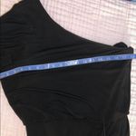 David Meister  Size 8 Black One-Shoulder Dress Photo 7