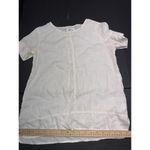 Andrea Jovine Quiet Luxury Minimalist Basic Organic 100% Linen White Blouse Top Photo 6