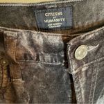 Citizens of Humanity  Black Velvet Pants Boot Cut with Side Slit Size 26 Photo 3