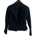 Uniqlo Wool Moto Jacket Small Black Wool Collection Photo 5