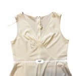 Handmade 70s VTG Off White Empire Waist Maxi Dress With Sheer Crocheted Cape Overlay S/M Photo 14