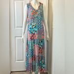 TINTA Colorful Patchwork Maxi Dress Blue Size M Photo 1