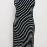 Japanese Caroll Black& White Striped Halter Neck Photo 0