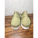 Anthropologie Maeve Moss Green Puffy Platform Shoes Slippers Size L 10/11 Comfy Photo 2