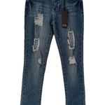 Black Label  Crop Jeans C’est Toi Women's Blue Denim Distressed Jeans Size 26 Photo 0