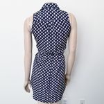 [Michael Michael Kors] Blue Ikat Print Sleeveless Knot Tie Mini Shirt Dress Sz 0 Photo 1