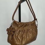 Brighton Breeland Golden Bronze Snake Print Shoulder Bag, In Excellent Condition Photo 0