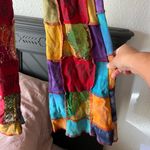 rising international BoHo patchwork bell bottom stretchy pants XXS/XS Green Photo 1