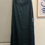 Lulus  Extraordinary Presence Dark Green Satin Strapless Maxi Dress Photo 0