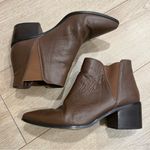 Saks 5th Avenue Saks Fifth Avenue Rowena Brown Leather Pull On Ankle Boot Size 9 Photo 1