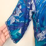 Neiman Marcus Vintage Judith Ann  Beaded and Sequin Silk Tie Waist Blouse Size M Photo 5