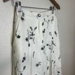 Tahari  White Black Floral Embroidered Maxi Skirt Womens XS Button Boho Chic Photo 3