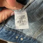 Loft  Cropped Denim Jacket lightly Distressed Small Photo 5
