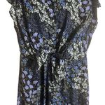 Rebecca Taylor Ava Blue Floral Print Wide Leg Silk Jumpsuit Size 0 Photo 7