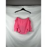 NWT Why Dress Pink Layered Off The Shoulder Crop Top Small Photo 1