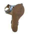 Michael Kors Light Blue Logo Espadrilles Wedges Size 6.5 Photo 7