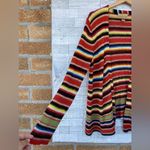 Wildfox Mohair Striped Mexican Blanket Cardigan Small Knit Colorful Small Photo 4
